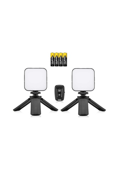 Puluz Pu529b 64 Led Light 5w 800 Lümen Sürekli Işık 2x Mini Tripod Ve Kumanda