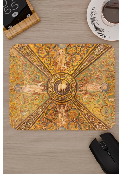 Ortaçağ Sanat Kaymaz Dikişli Kauçuk Oyuncu Mousepad V4 - 22x18 Gaming Mouse Pad Fare Altlığı