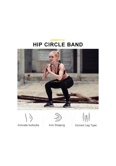 Joınfıt Pro Hip Egzersiz Direnç Bandı Seti 3'lü / 3 Farklı Direnç Seviyesi / Squat, Pilates, Fitness Ve Kalça Antr Çok Renkli