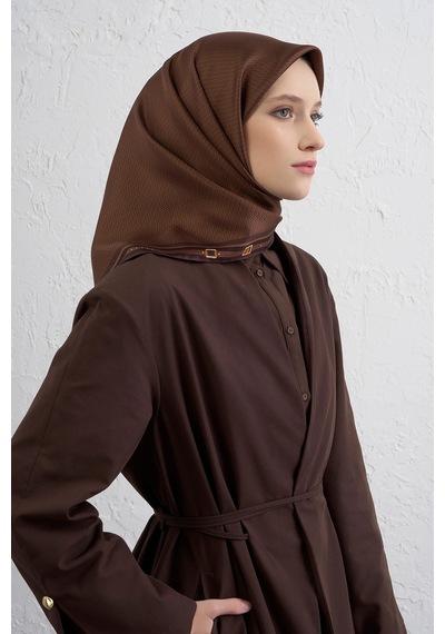 Armine Nostalji Serisi Sura İpek Eşarp 9401ds 80-acı Kahve