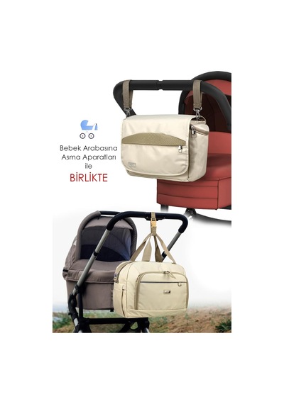 X Pro Stroller Bebek Arabası Çantası+urban Anne Bebek Bakım Omuz Çantası Termos Çanta Çok Renkli