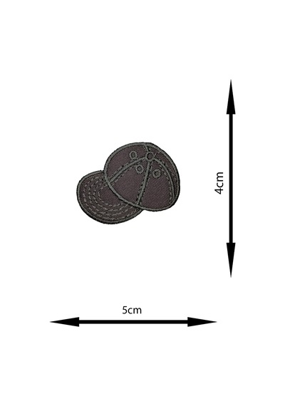 Ütü Ile Yapışan Arma - Patch - Delik Yama Set-4 Modeli Gri 4'lü Set - 327723867