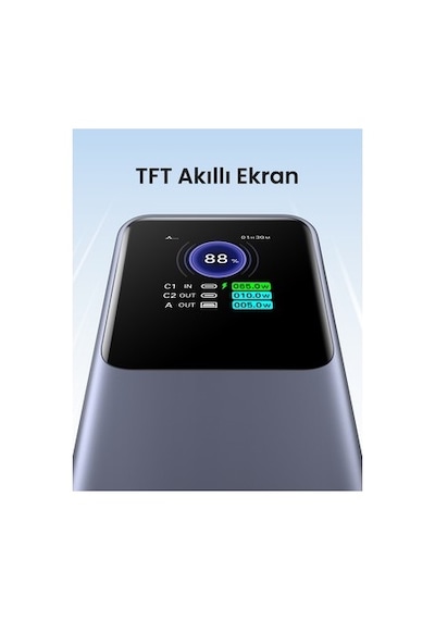 Ugreen Nexode 25.0000 Mah 200w Akıllı Ekranlı Taşınabilir Hızlı Şarj Powerbank, 3 Cihaz Desteği,