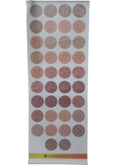 Renk Körlüğü Test Skalası Vinleks Malzeme 75 x 30 CM