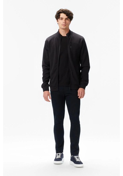 Nautica Erkek Siyah Classic Fit Fermuarlı Sweatshirt-11437 Siyah