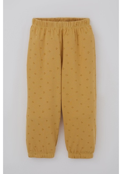 Breeze Erkek Bebek Pijama Takımı Minik Geometrik Desenler 9 Ay-3 Yaş, Hardal Sarı Hardal Sarı