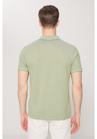 Ac&Co / Altınyıldız Classics 4A4820200047Ysls Düğmeli Polo Yaka Cepsiz Slim Fit Erkek Tişört Yeşil