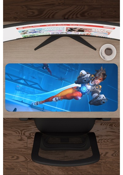 Overwatch Kaymaz Dikişli Kauçuk Oyuncu Mousepad V1 - 70x30 Xl Gaming Mouse Pad Fare Altlığı