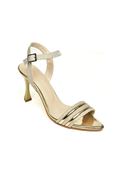 Fox Shoes U312206314 Altın Sim İnce Topuklu Kadın Ayakkabı Altın