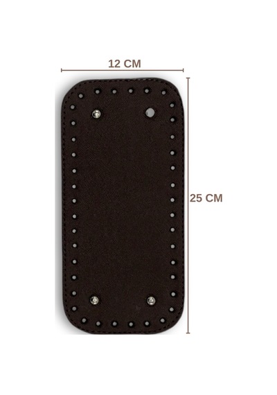 Sensy Kısa Çanta Tabanı Suni Deri 12cmx25cm Kahverengi