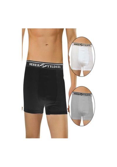 6 Adet Seher 060 Likralı Erkek Boxer  Külot