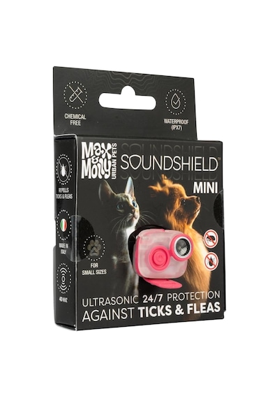 Max & Molly Soundshield Mını Ultrasonik Pire Ve Kene Kovucu Tasma - Rose Pembe