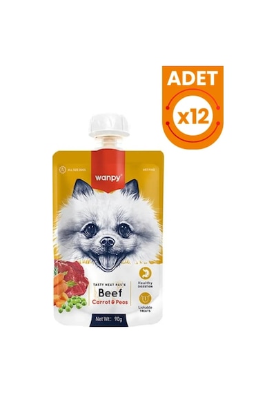 Wanpy Sığır Havuç Köpek Et Ezmesi 90 Gr X 12