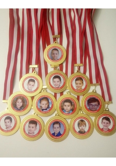 Madalya 1 Adet Altın Gümüş Bronz Renk Altın