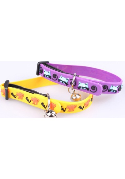 Buffer Çıngıraklı Zilli Sevimli Renkli Slikon Kedi Köpek Boyun Tasması
