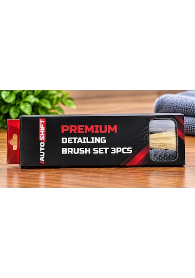 Premium Detailing 3 Lü Araç Temizlik Fırça Seti 23 Cm