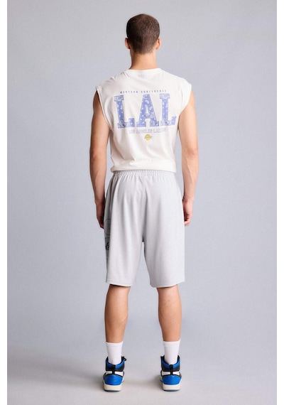 Defacto Nba Los Angeles Lakers Lisanslı Baggy Fıt Açık Gri Şort H3845ax26smgr94 Gri-gr94