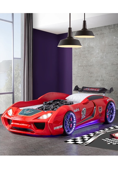 Vento Cooper Rüzgarlıklı Full Ledli Arabalı Yatak, Kırmızı