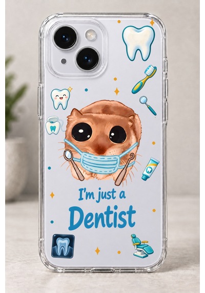 Sad Hamster Diş Hekimi Baskılı Şeffaf Telefon Kılıfı