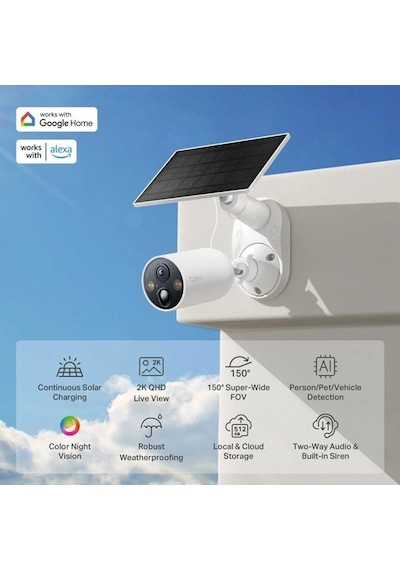 Tp-lınk C425 Kıt 4mp Güneş Enerjili Bullet Güvenlik Kamerası Kiti