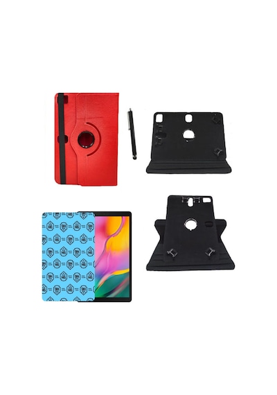 Tab 7l Universal Kancalı Tablet Kılıfı Uyumlu + Nano Ekran Koruyucu + Kalem Kapaklı Kılıf