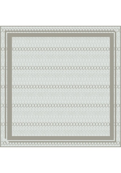 Poanes Monogram Desenli Twill İpek Eşarp Açık Pembe - Pembe