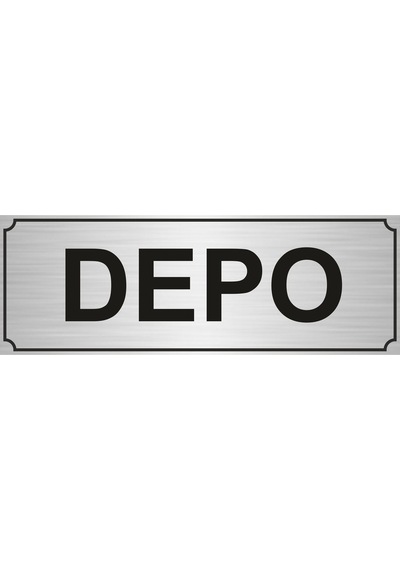 Depo Yönlendirme Levhası 5Cmx20Cm Gümüş Renk Metal