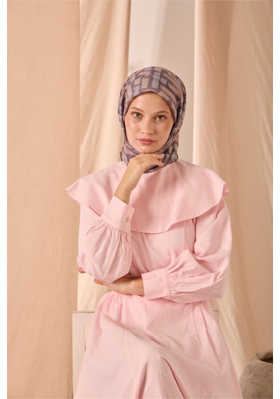 Silk Home Soft Eşarp 73096-18 Mor, Fildişi, Pudra, Buz Mavisi