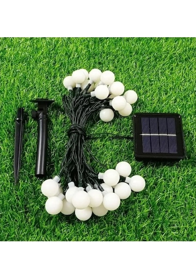 Solar 5m 28 Led Top Gün Işığı Siyah Kablolu Diğer