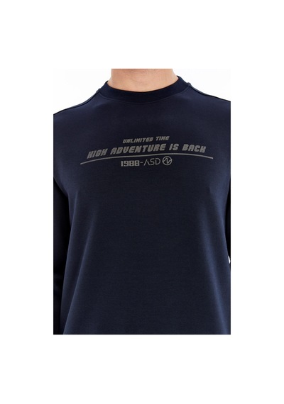 AR-MA Arma Erkek Slim Fit Sweatshirt Yazı Baskılı, Scuba Interlok, Bisiklet Yaka, Basic K30124685502 Lacivert AR-MA Arma Erkek Slim Fit Sweatshirt Yazı Baskılı, Scuba Interlok, Bisiklet Yaka, Basic K30124685502 Lacivert