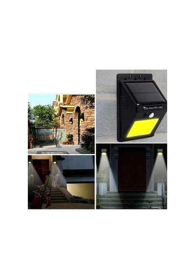 Fotoseli Led Lamba Işık Sensörlü Güneş Enerjili Solar Duvar Kapı Kamp Bahçe
