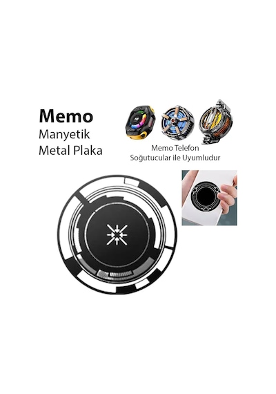 Memo Manyetik Metal Halka - Memo Telefon Soğutucu Uyumlu Cx07-cx08 Ve Manyetik Tüm Modeller- 5775