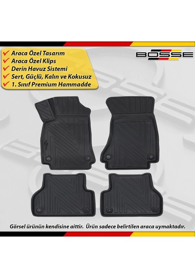 Audi A5 Paspas Araca Özel 2007-2011 Derin Havuzlu Bosse North Serisi