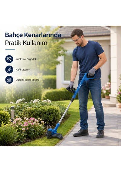 Hyundai Hy20cgt 20v Akülü Ot Biçme Ve Çim Kenar Kesme Makinesi Akü Ve Şarj Cihazı Hariç