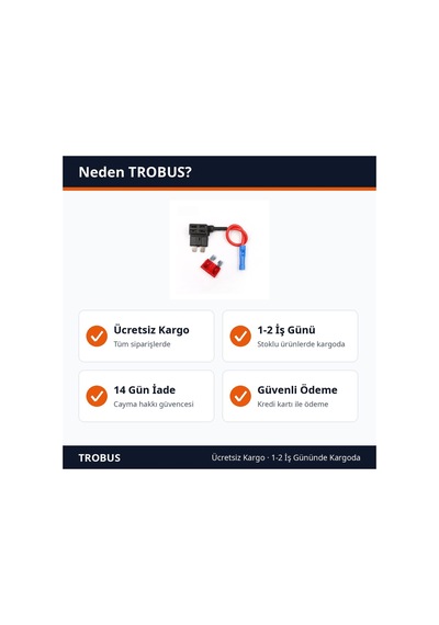 Trobus Fuse Tap Sigorta Çoğaltıcı Standart Bıçak Tipi 1 Adet Diğer