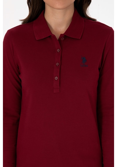 U.S. Polo Assn. Kadın Bordo Basic Polo Yaka Sweatshırt 50307755-VR014 U.S. Polo Assn. Kadın Bordo Basic Polo Yaka Sweatshırt 50307755-VR014