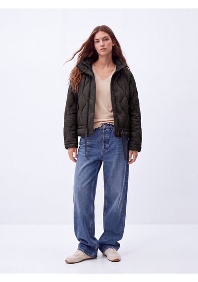 LTB Oversize Kapitone Şişme Yeşil Mont
