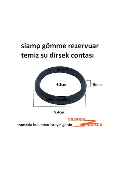 Siamp Gömme Rezervuar Temiz Su Dirsek Contası 5.4 Siyah