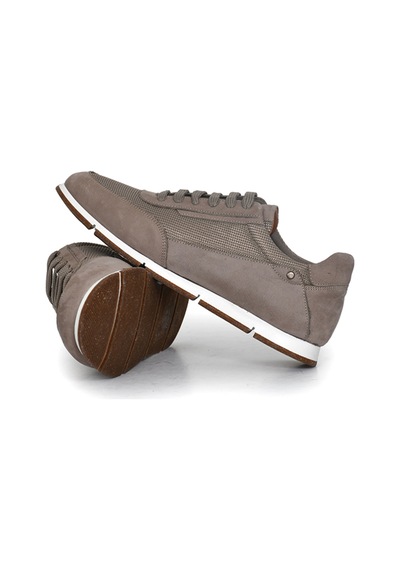 Tuna Hakiki Nubuk Deri/tekstil Ekru Erkek Sneaker Ayakkabı - X241336 Ekru