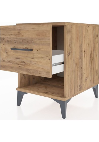 Kronos Komodin Tek Çekmeceli 44x59x64 Çam-çam Atlas Çam