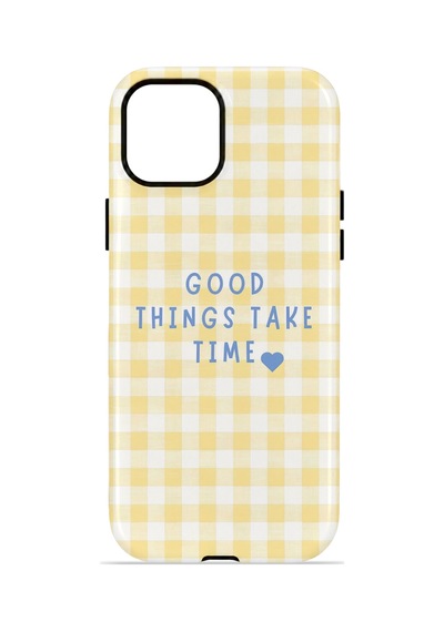 Apple iPhone Uyumlu 15 Vorian Çift Katmanlı Kılıf Good Things Gingham