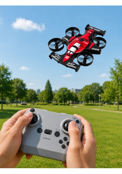 Uçan Araba Drone 4 Korumalı Pervaneli 360 Akrobatik Hareket Uzaktan Kumandalı Najmaddin Belirtilmemiş