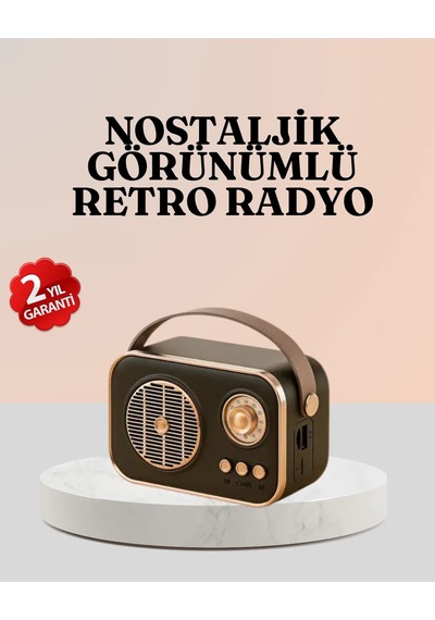 Lexroo Bluetooth Retro Radyo Fm Destekli Nostaljik Hoparlör Usb V