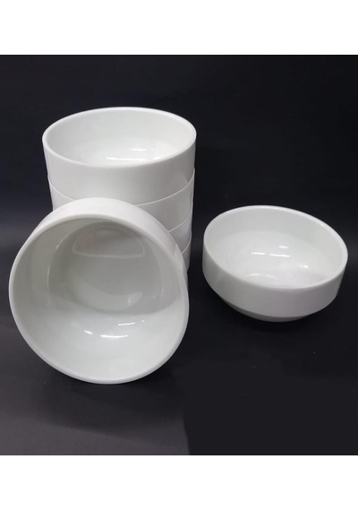 12 Adet Beyaz Melamin Çorba Kasesi 12x5cm Derin Tas Hesaplı Yoğur N11.9814
