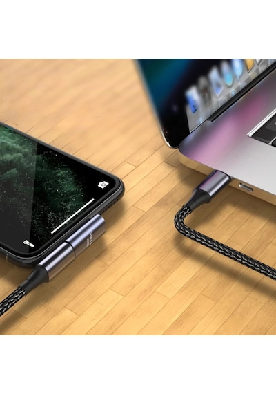 Alfais 6027 Usb Type-c Uzatıcı Çevirici Dönüştürücü Adaptör 90 Derece L Tipi Erkek - Dişi