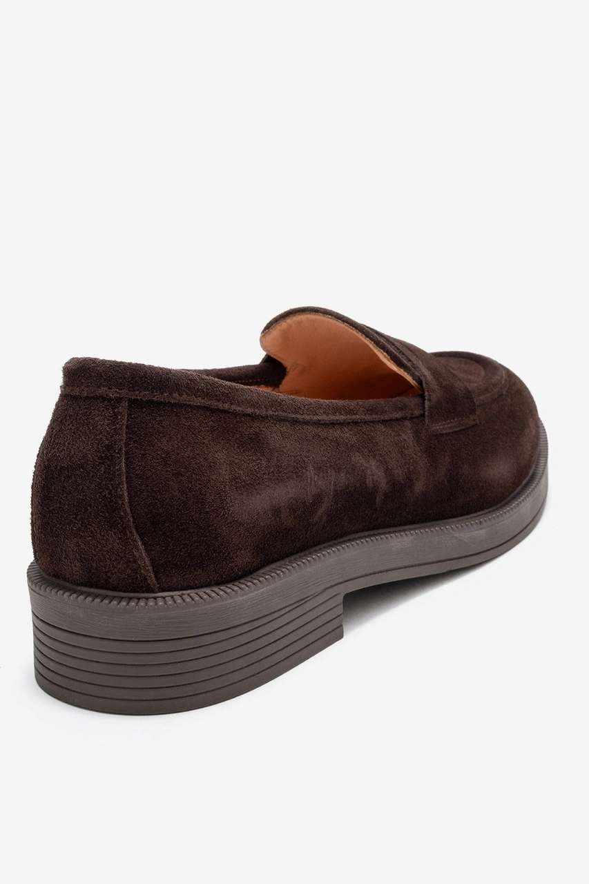 Luvishoes Luvi Shoes Pline Kahverengi Süet Hakiki Deri Kadın Loafer Ayakkabı Kahve Süet