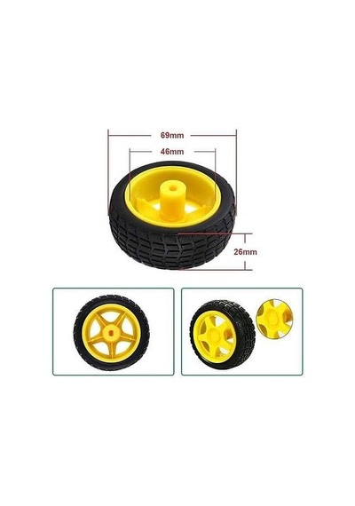 Sanec Motor Ve Tekerlek Seti 6v 250rpm Arduino