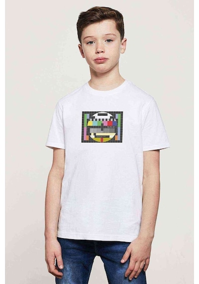 Tshirthane Sinyal Yok Baskılı Unisex Çocuk Beyaz T-Shirt