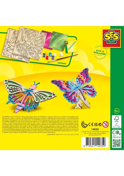 Ses Creative Ahşap Kelebekleri Dekore Edin Doğadan Esinlenilmiştir