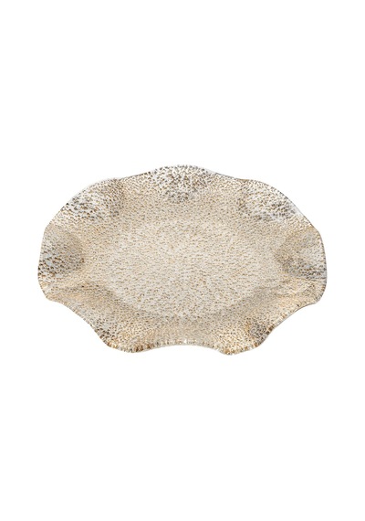 Ivy Special Gold Scalloped Tabak Şık Altın Dokunuşla Zarif Sunum Dekoratif Tabak & Kaseler